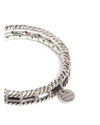 Philippe Audibert | Metallic Crystal Embellished Elasticated Bracelet | Lyst
