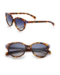 Marc By Marc Jacobs | Brown Contrast Temple 51mm Cat's-eye Sunglasses | Lyst