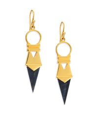 A Peace Treaty | Metallic Arla Blue Tiger's Eye Dagger Drop Earrings | Lyst