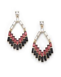 ABS By Allen Schwartz | Black Box Of Jewels Mixed Baguette Chandelier Earrings | Lyst