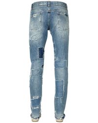 Dolce & Gabbana | Blue 17cm Gold Fit Destroyed Denim Jeans for Men | Lyst