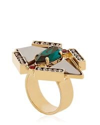 Iosselliani | Multicolor Geometric Floral Ring | Lyst