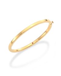 Roberto Coin | Metallic 18k Yellow Gold Oval Bangle Bracelet | Lyst