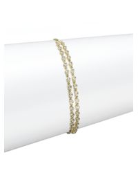 Meira T | Metallic Diamond & 14k Yellow Gold Bezel Double-row Bracelet | Lyst