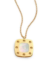 Roberto Coin | Metallic Pois Moi Diamond & 18k Yellow Gold Large Pendant Necklace | Lyst
