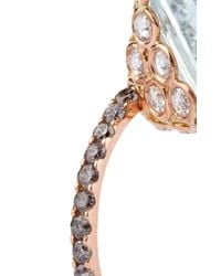 Lito | Blue 18K Rose Gold Ring With Aquamarine | Lyst