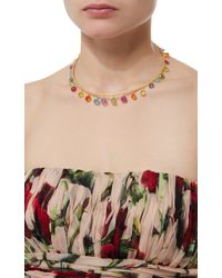 Marie-hélène De Taillac | Metallic 22K Yellow Gold And Multicolored Briolette Chain "Torque" Necklace | Lyst