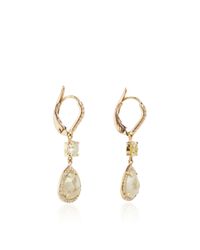 Nina Runsdorf | Metallic Yellow Diamond Drop Earrings | Lyst