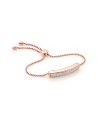 Monica Vinader | Pink Baja Diamond Bracelet | Lyst