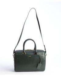 forest green leather bag