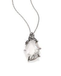 Alexis Bittar Fine | Metallic Silver Lake Marquis Green Amethyst Blue Topaz Diamond Sterling Silver Pendant Necklace | Lyst
