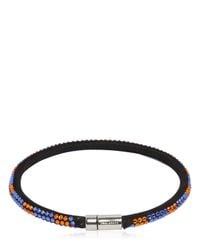 DSquared² | Blue Embellished Suede Necklace | Lyst