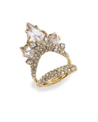 Alexis Bittar | Metallic Miss Havisham Jagged Crystal Cluster Multi-row Ring | Lyst