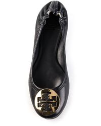 Tory Burch | Blue Leather Ballerinas | Lyst