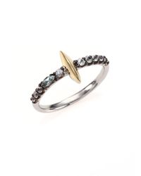 Alexis Bittar Fine | Metallic Sky Marquis Multicolor Sapphire, 14k Yellow Gold & Sterling Silver Ring | Lyst
