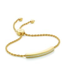 Monica Vinader | Metallic Linear Diamond Chain Bracelet | Lyst