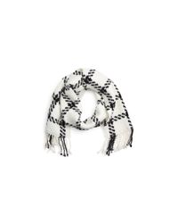Aqua | White Windowpane Scarf | Lyst