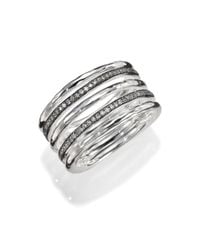 Ippolita | Metallic Stella Diamond & Sterling Silver Five-Row Solid Stack Ring for Men | Lyst