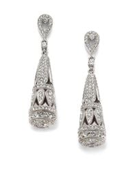 Adriana Orsini | Metallic Isis Pavé Crystal Deco Teardrop Earrings | Lyst