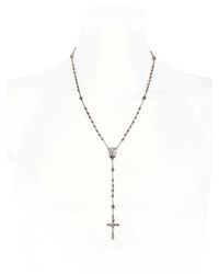 Dolce & Gabbana | Metallic Silver Metal Rosary Necklace for Men | Lyst