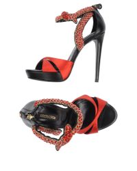 Lyst - Roberto Cavalli Sandals in Red