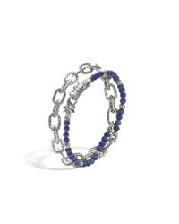 John Hardy | Metallic Legends Naga Double Wrap Silver Link Bracelet | Lyst