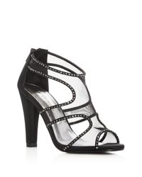 Caparros Desire Rhinestone Embellished High Heel Sandals Black Women Caparros Desire Rhinestone Embellished High Heel Sandals Black Women