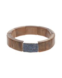 Sydney Evan | Brown Mammoth And Sapphire Cuff | Lyst
