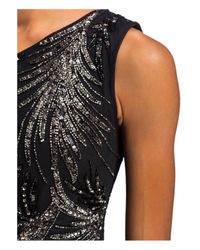 Adrianna Papell Black One-Shoulder-Kleid