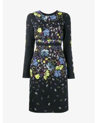 Erdem | Red Vittoria Patchwork Printed Silk Dress | Lyst