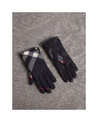 burberry gloves mens blue