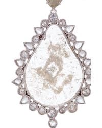 Nina Runsdorf | White Pear Shapes Earrings With Organic And Icy Diamonds | Lyst