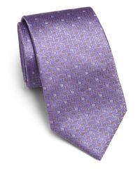 Saks Fifth Avenue | Purple Textured Dot Silk Tie for Men | Lyst