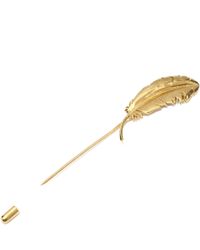 Alexander McQueen | Metallic Feather Brooch | Lyst