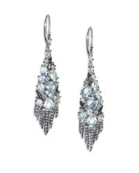 Alexis Bittar Fine | Metallic Sky Marquis Blue Quartz, Aquamarine & Sterling Silver Chandelier Earrings | Lyst