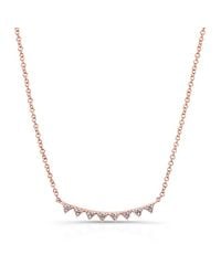 Anne Sisteron - Metallic 14kt Yellow Gold Diamond Triangle Crescent Necklace - Lyst