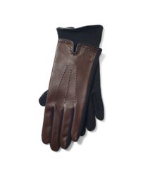 Ralph Lauren | Brown Contrast Touch Screen Gloves | Lyst