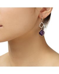 Monica Vinader | Purple Riva Diamond Cocktail Earrings | Lyst
