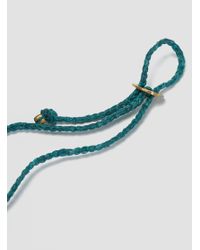 Scosha | Braided Wax Button Bracelet Petrolio Green for Men | Lyst