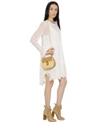 Chloé | Brown Drew Mini Smooth Leather And Suede Bag | Lyst