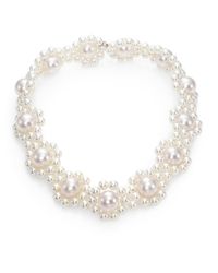 Simone Rocha | White Daisy Pearl Necklace | Lyst