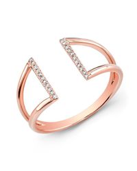 Anne Sisteron - Pink 14kt Rose Gold Diamond Space Ring - Lyst