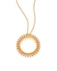 Astley Clarke | Metallic Rising Sun Diamond & 14k Yellow Gold Halo Pendant Necklace | Lyst