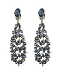 Alexis Bittar | Blue Elements Dark Alchemy Crystal Articulated Chandelier Clip-on Earrings | Lyst