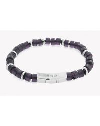 Tateossian - Metallic Silver Click Perspex Smoke Bracelet for Men - Lyst