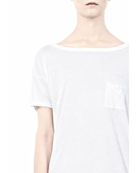 Alexander Wang | White Classic Boatneck Dress With Pocket | Lyst