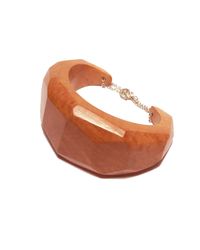 Vibe Harsløf - Brown Sculpted Wooden Bracelet - Lyst