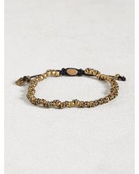 John Varvatos | Metallic Single Row Skull Bracelet for Men | Lyst