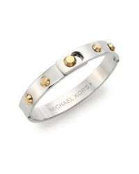 Michael Kors | Metallic Cityscape Astor Studded Bangle Bracelet/Two-Tone | Lyst
