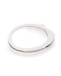 Helmut Lang | Metallic Womens Sterling Silver Handcuff Bracelet | Lyst